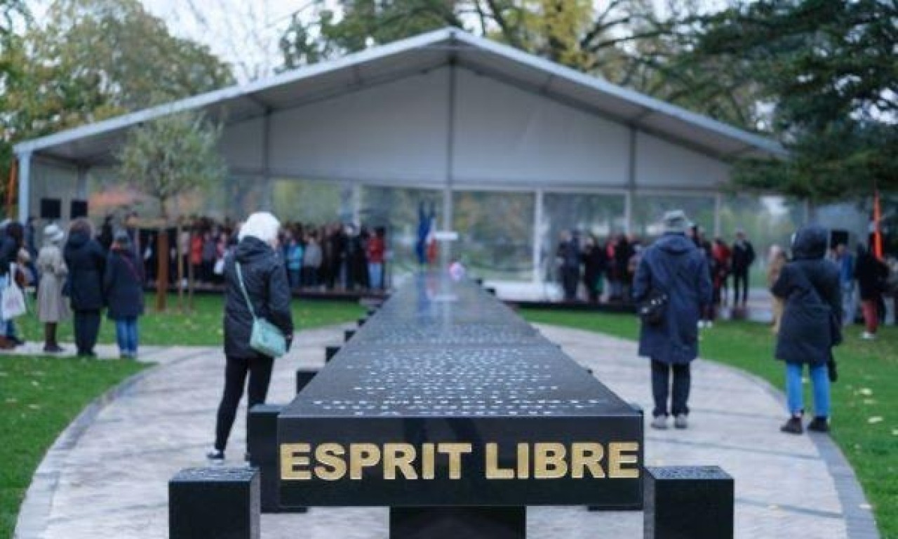 Ramella Graniti Inauguration in Orleans monument of the artists Anne and Patrick POIRIER