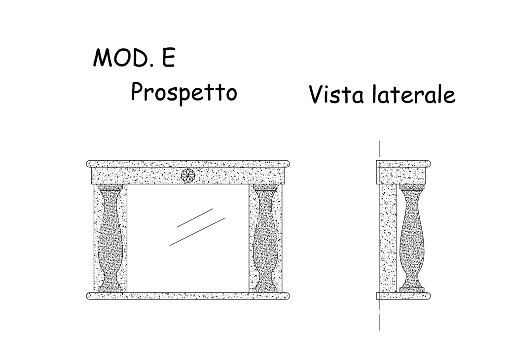 Ramella Graniti Rivestimento camino dim.120x80 cm