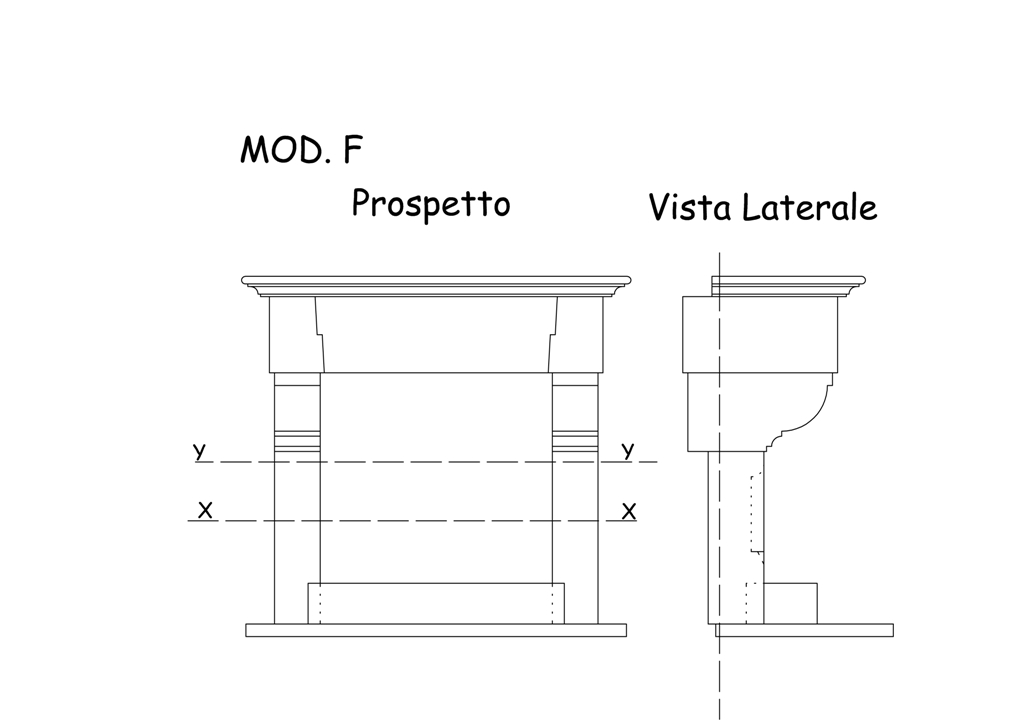 Ramella Graniti Rivestimento camino dim.150x140 cm