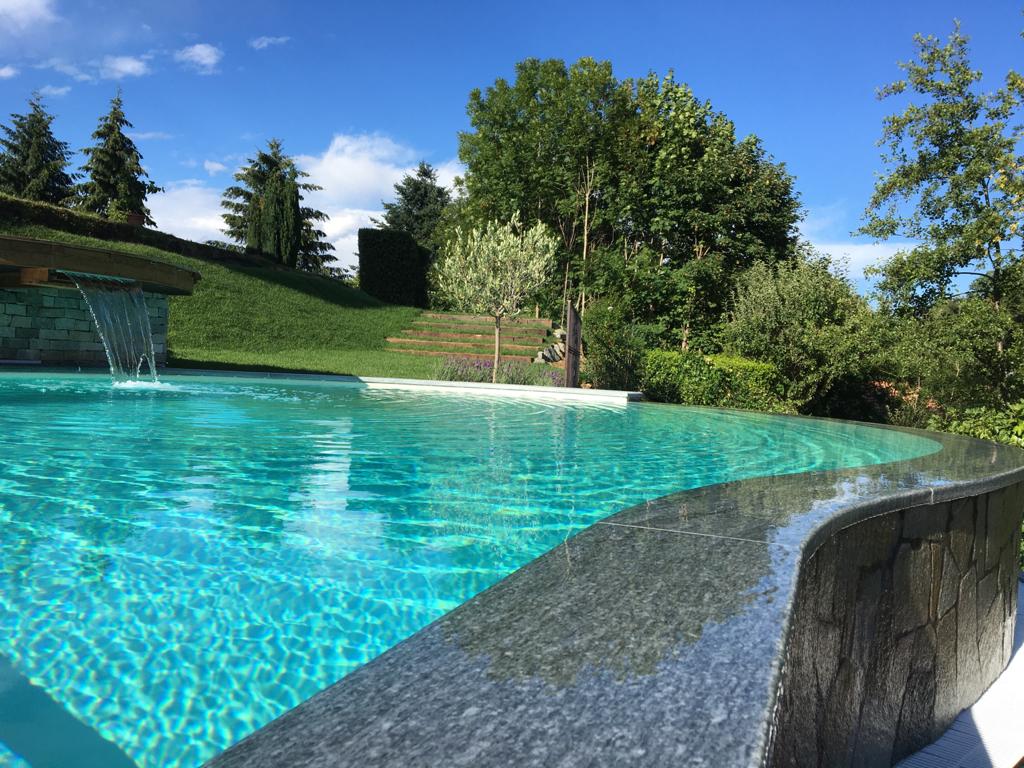 Ramella Graniti Elementi sagomati per piscina a sfioro , Burcina