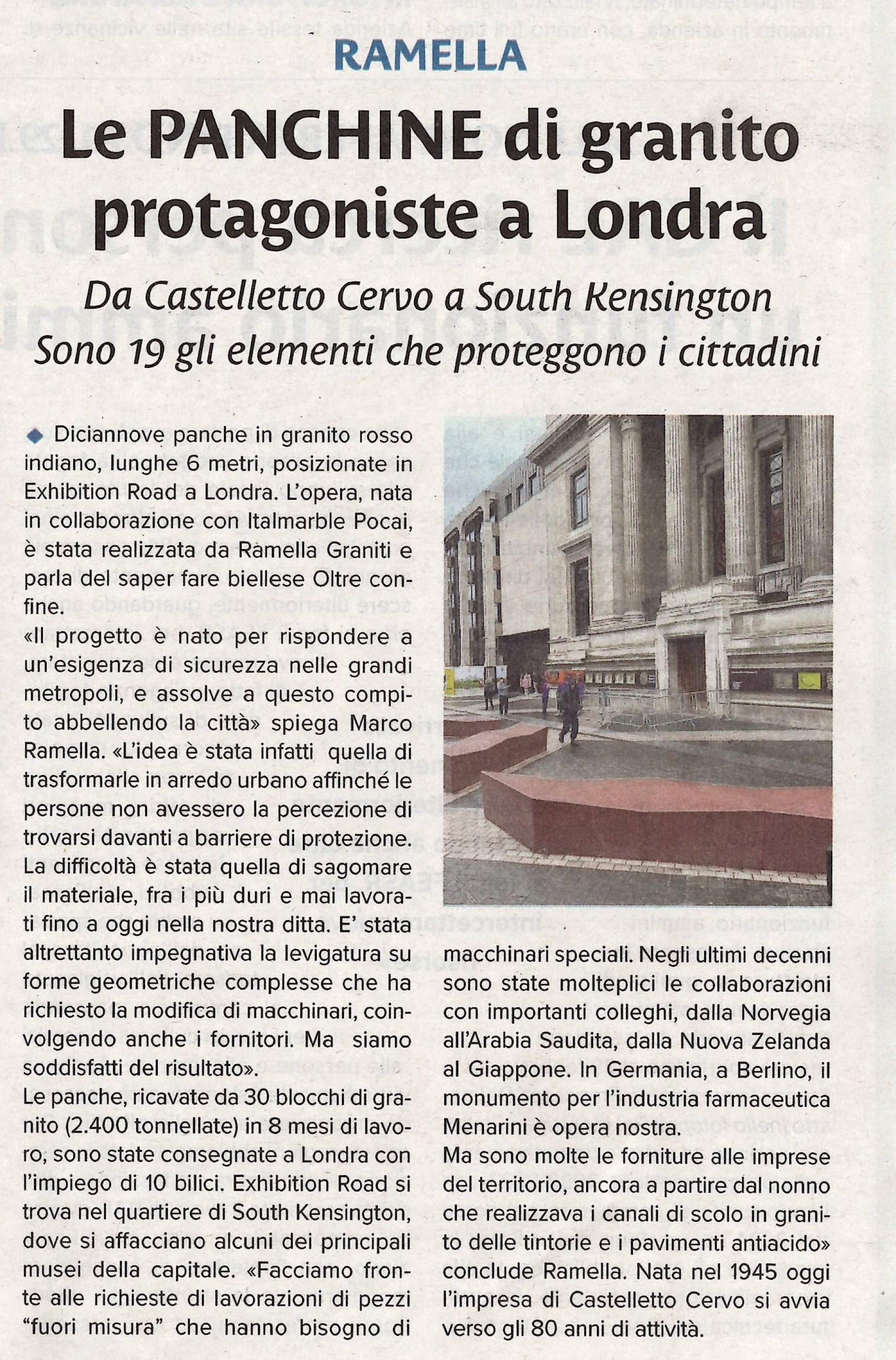 il biellese articolo londra